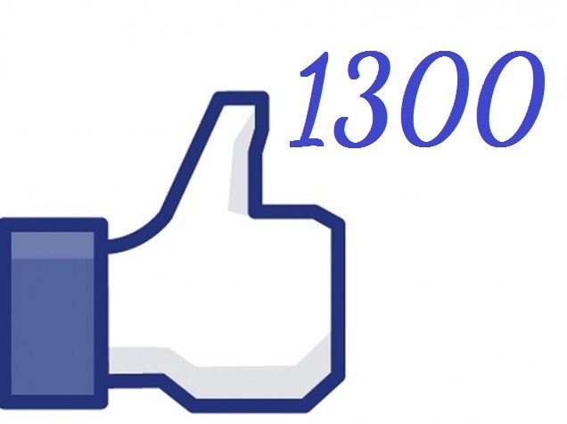 1300 likes